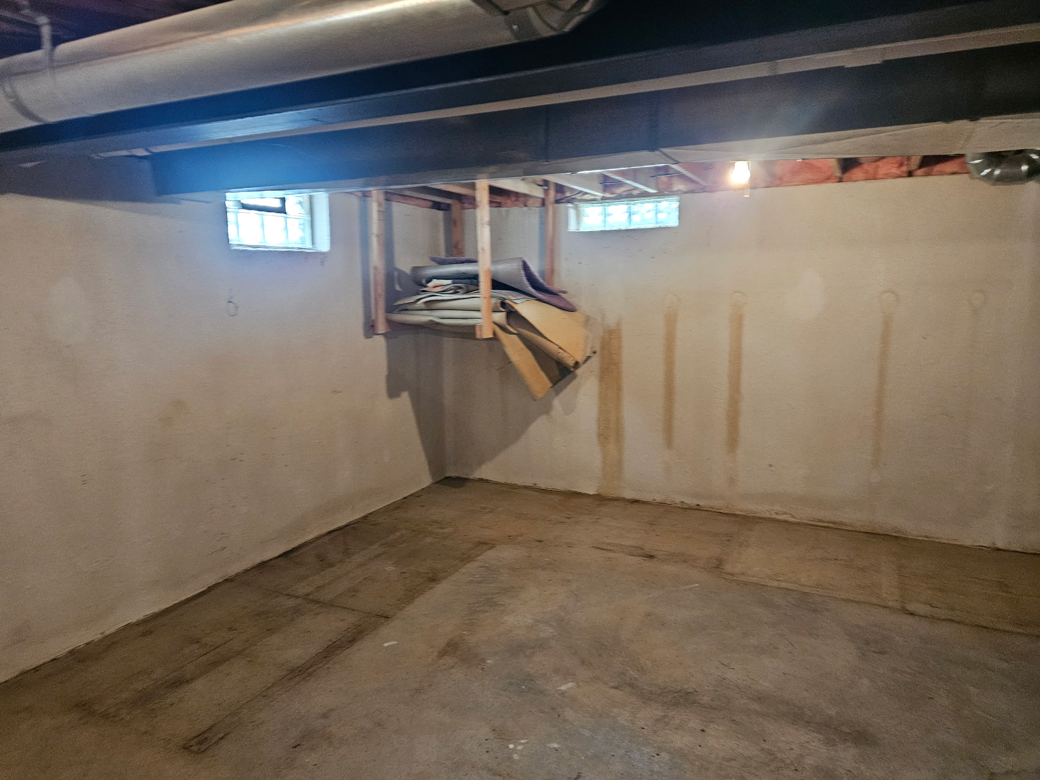 Basement after