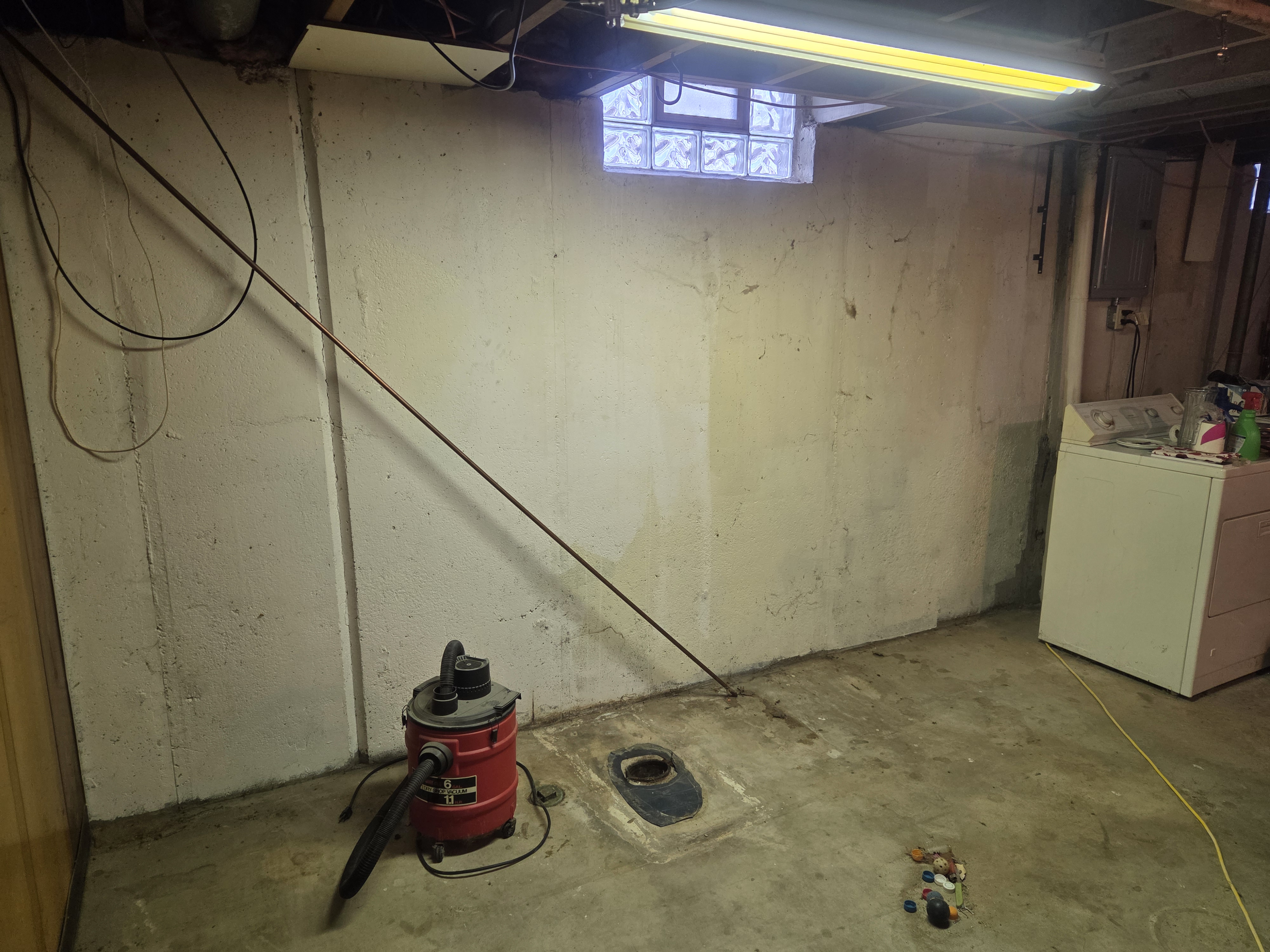 Basement after